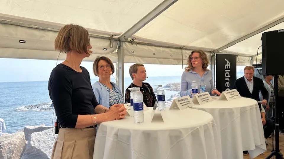Panel discussion, participants discussing