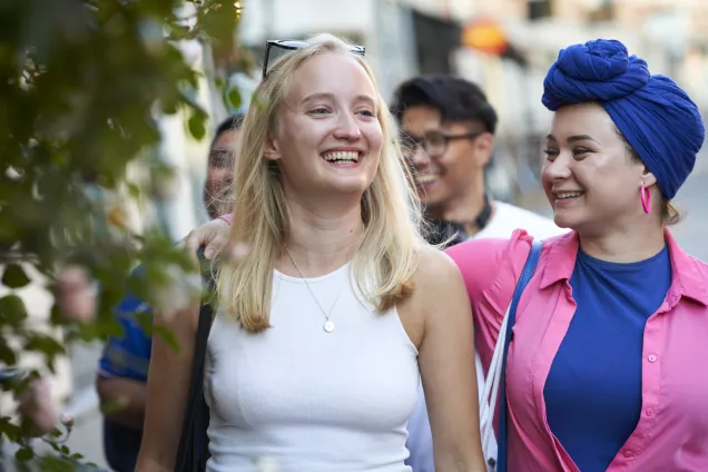 Happy students in the city of Helsingborg